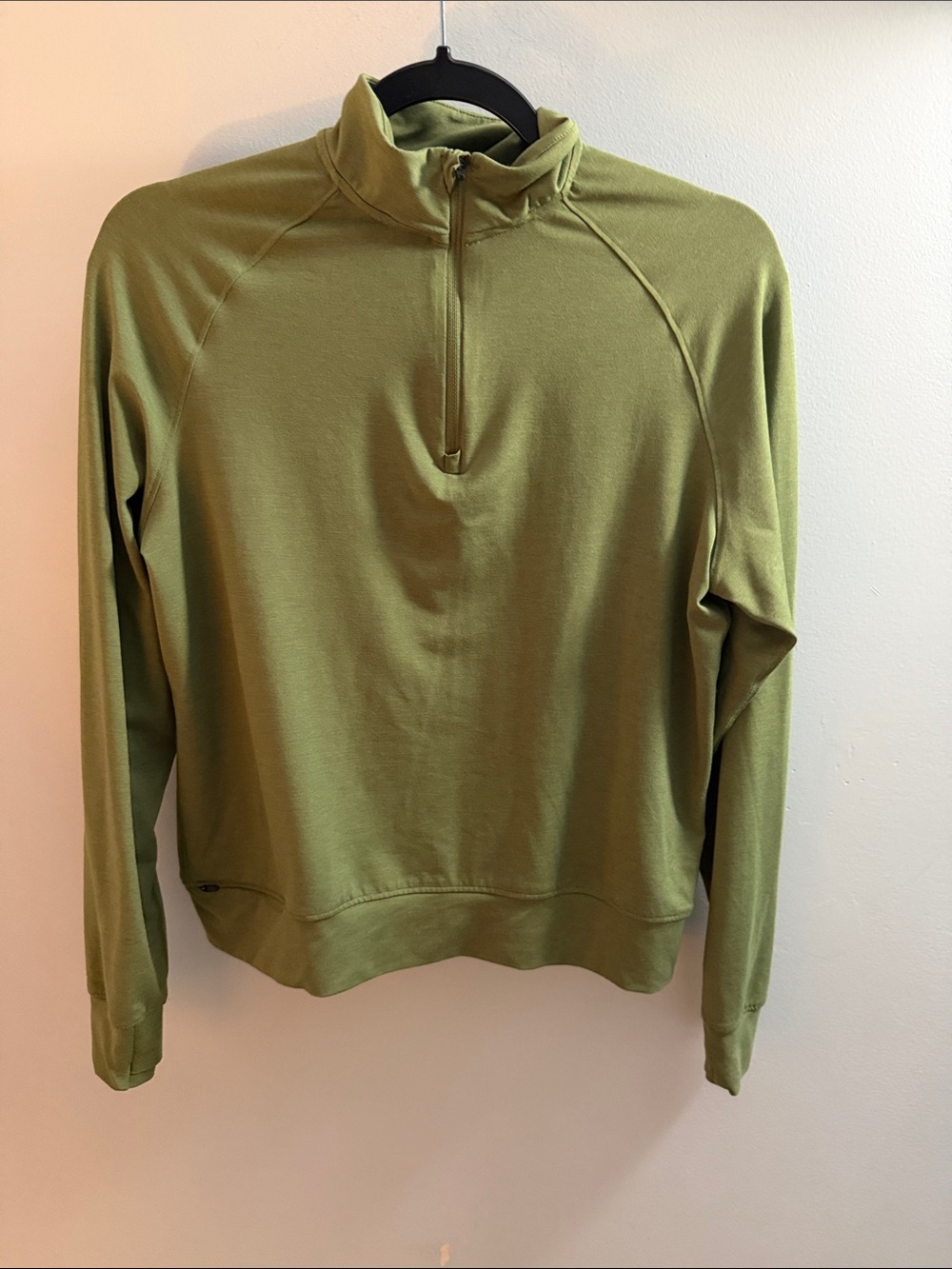 REI Olive Green Long-Sleeve Quarter Zip Pullover